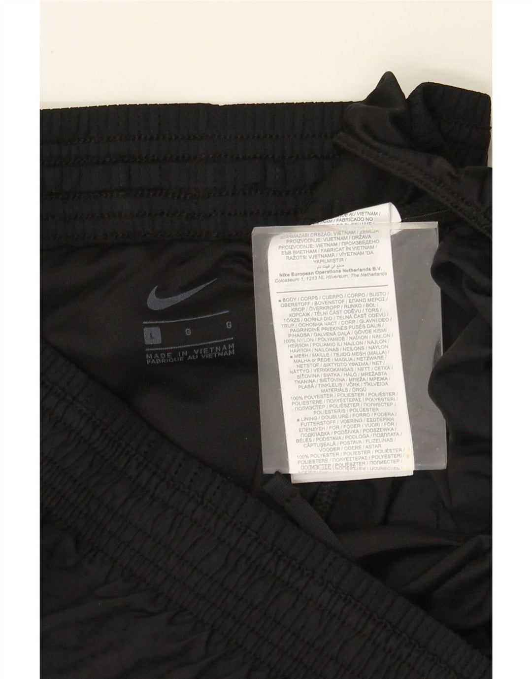 Nike Womens Graphic Sport Shorts UK 14 Large  Black Nylon
