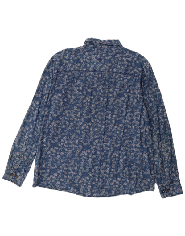 Fat Face Mens Shirt 2XL Blue Floral Cotton