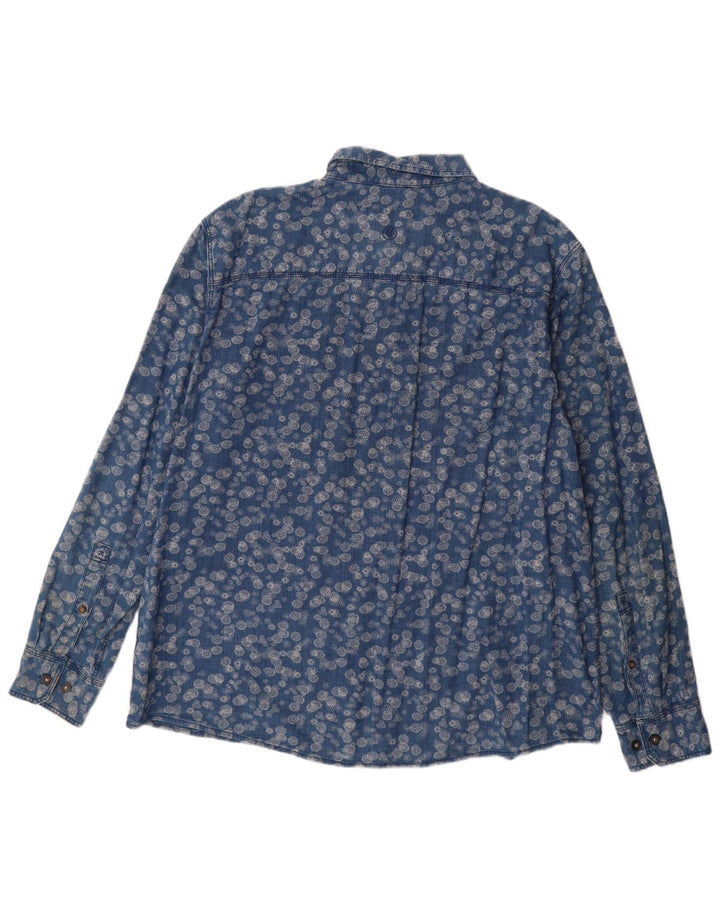 Fat Face Mens Shirt 2XL Blue Floral Cotton