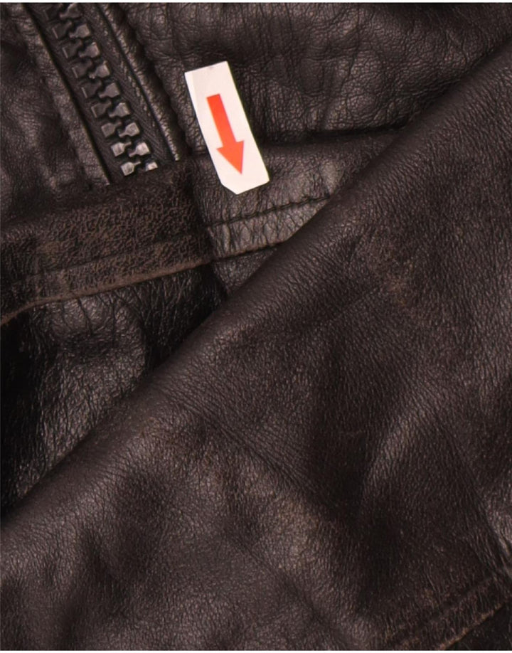 Vintage Mens Leather Jacket UK 38 Medium Black