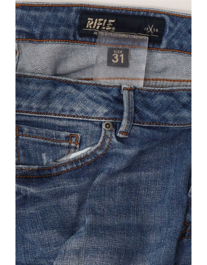 Rifle Womens Distressed Skinny Jeans W31 L29 Blue