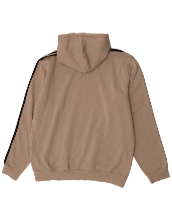 Adidas Mens Hoodie Jumper XL Beige Cotton