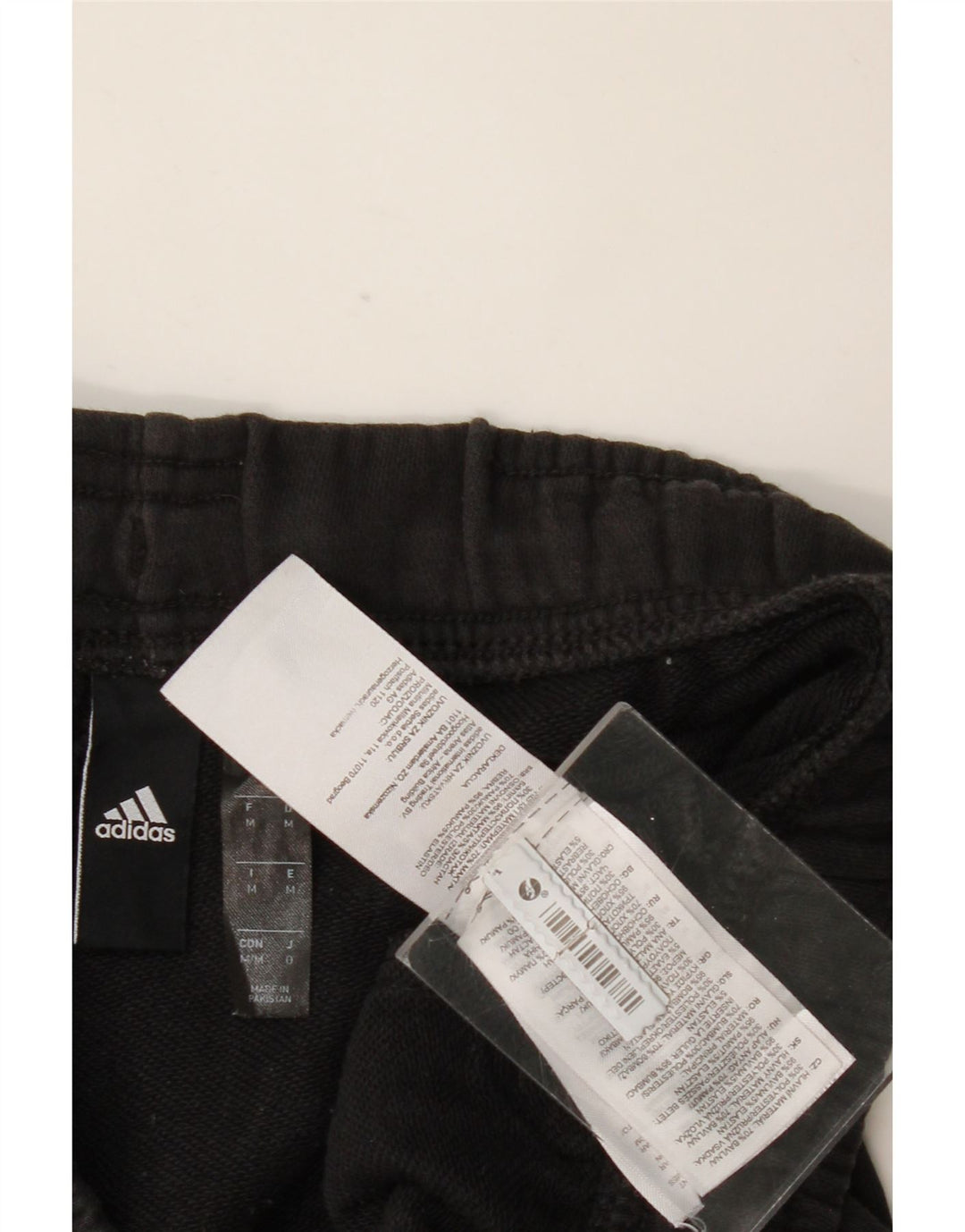ADIDAS Mens Tracksuit Trousers Joggers Medium Black Cotton