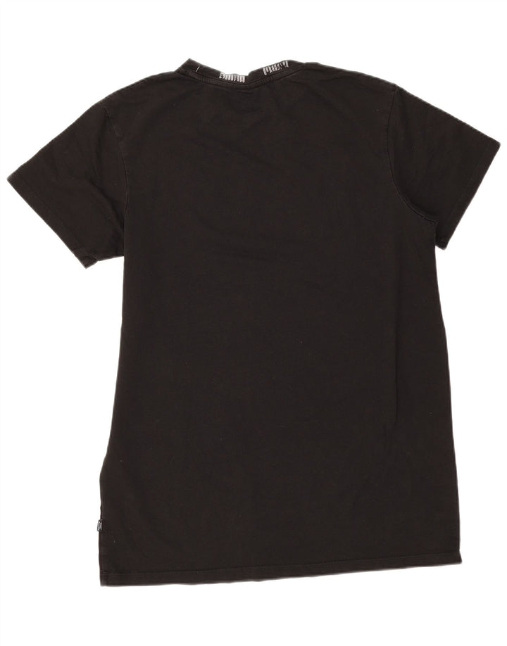 Puma Mens Graphic T-Shirt Top Medium Black Cotton