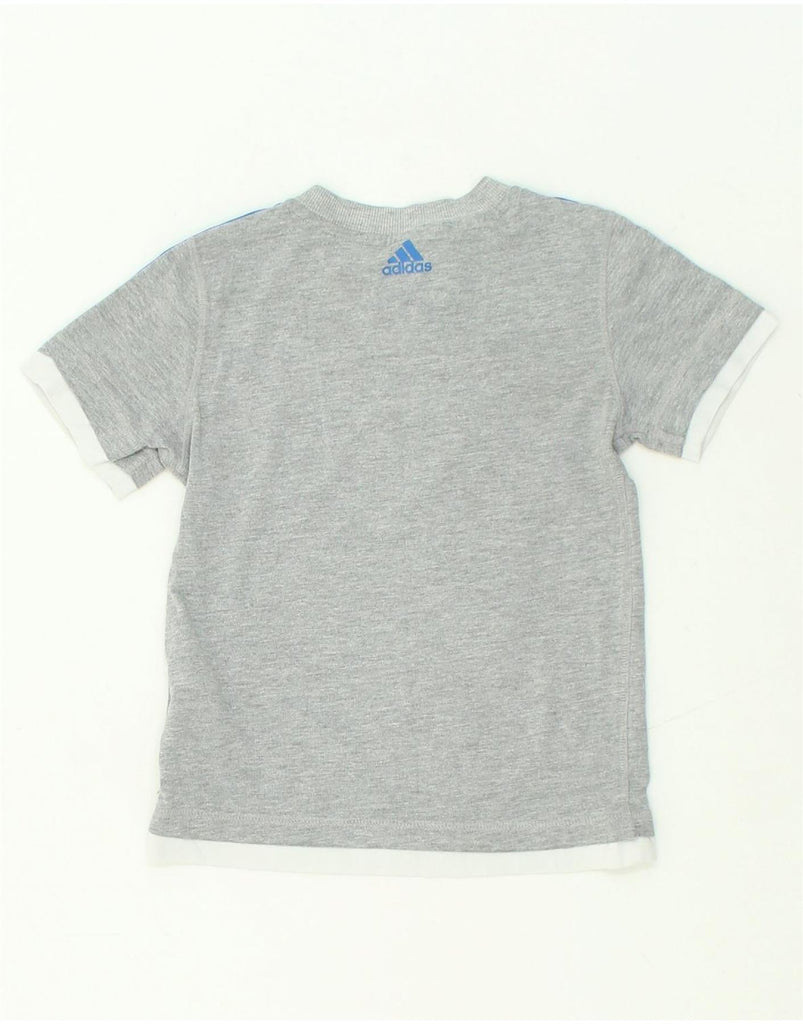 ADIDAS Boys Graphic T-Shirt Top 5-6 Years Grey Cotton | Vintage Adidas | Thrift | Second-Hand Adidas | Used Clothing | Messina Hembry 