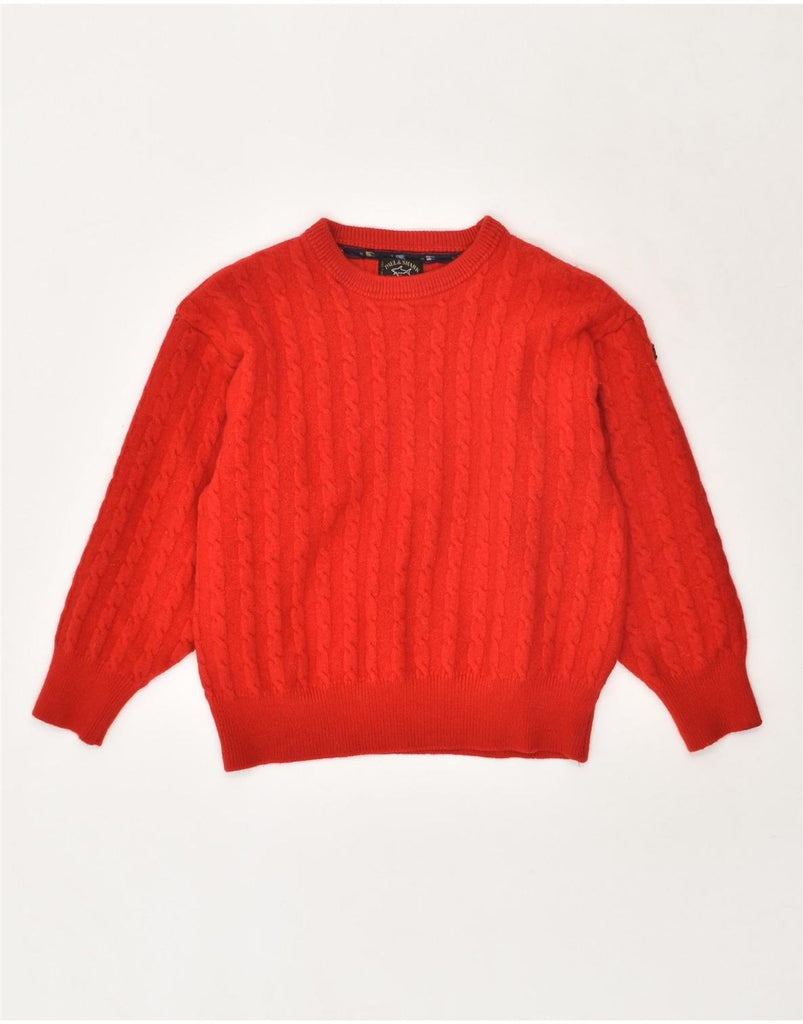 PAUL & SHARK Womens Boat Neck Jumper Sweater UK 16 Large Red | Vintage Paul & Shark | Thrift | Second-Hand Paul & Shark | Used Clothing | Messina Hembry 