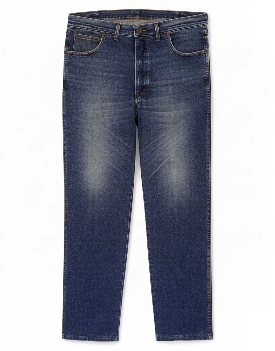 Wrangler Mens Ohio Straight Jeans W38 L32 Blue Cotton