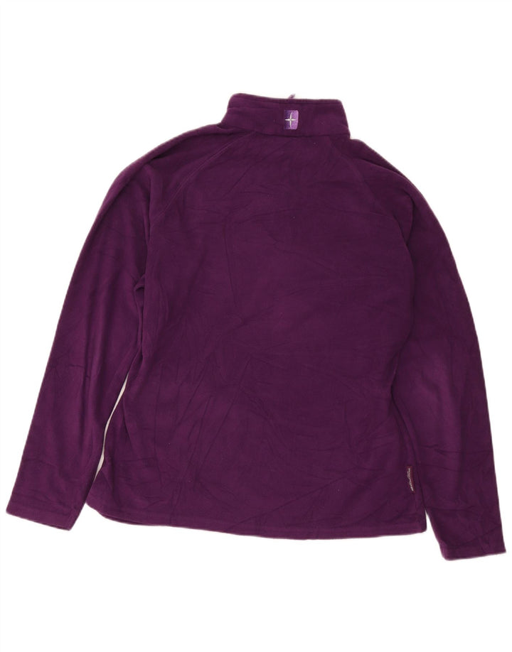 Mountain Warehouse Womens Zip Neck Fleece Jumper UK 14 Medium Maroon