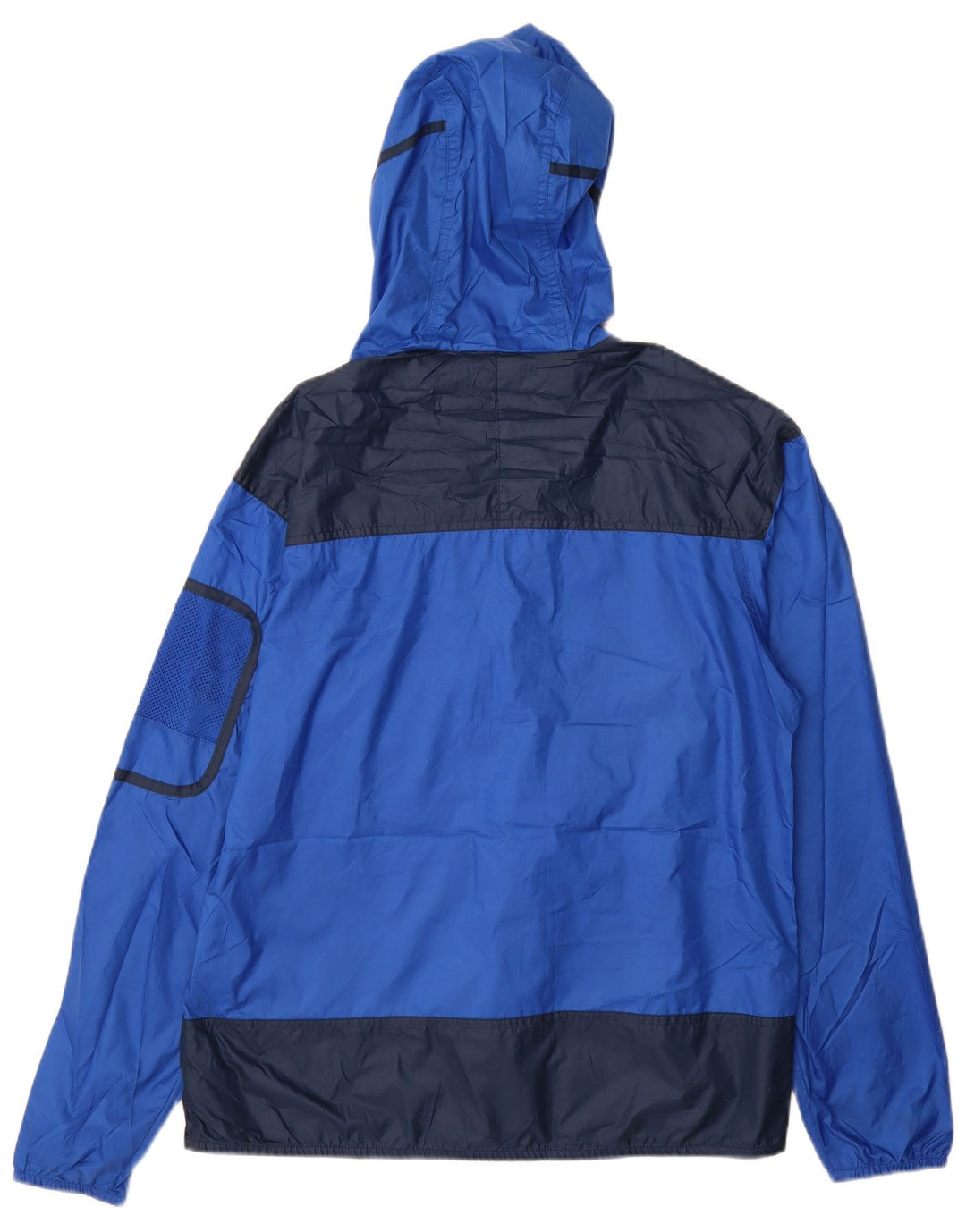Columbia Mens Graphic Hooded Anorak Jacket UK 38 Medium Blue Colourblock