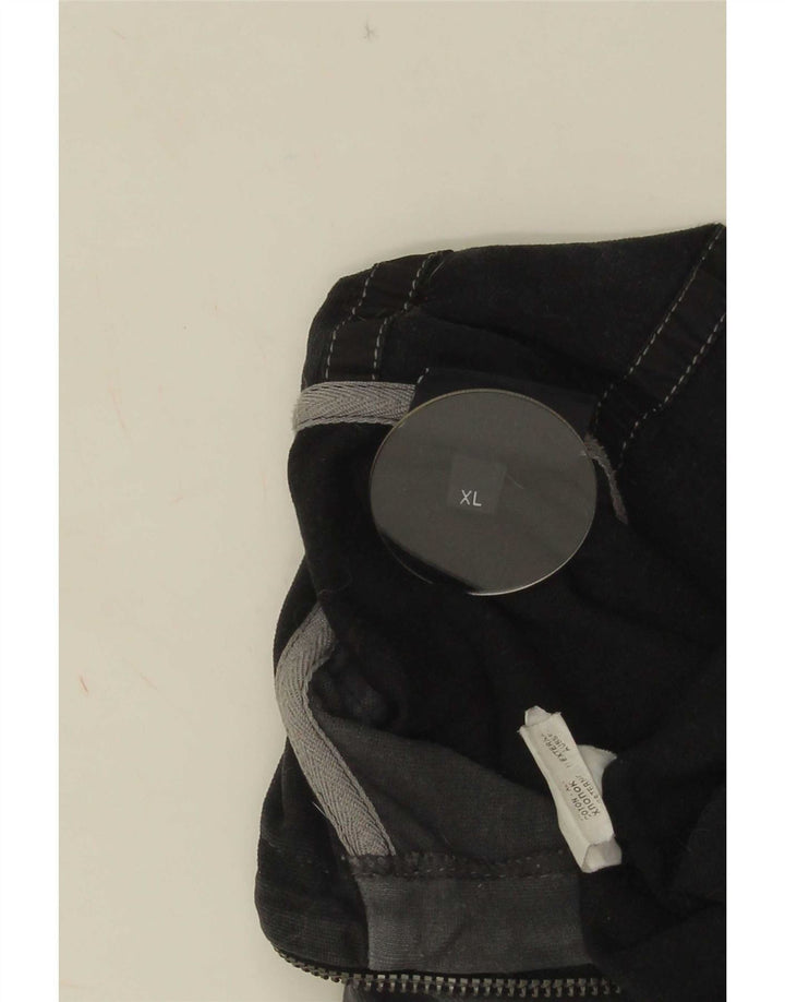 Trussardi Mens Tracksuit Top Jacket XL Black Colourblock Cotton
