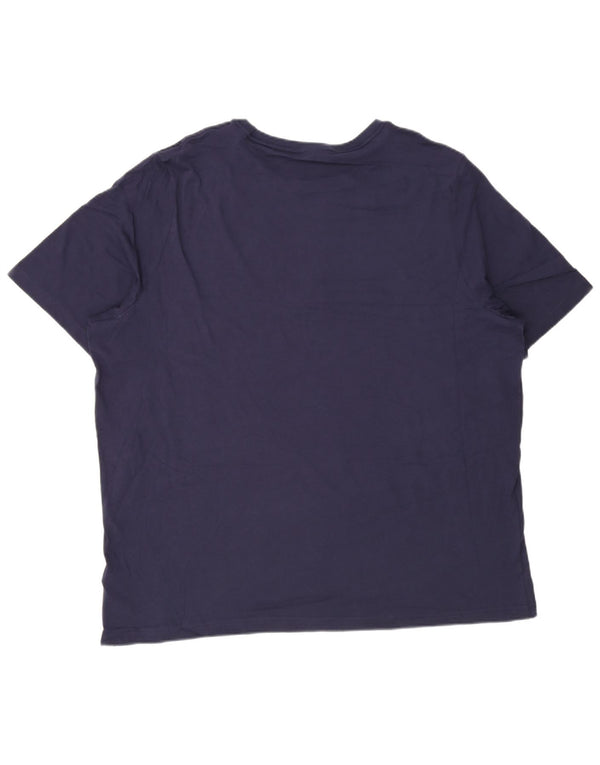 Puma Mens Graphic T-Shirt Top 3XL Navy Blue Cotton
