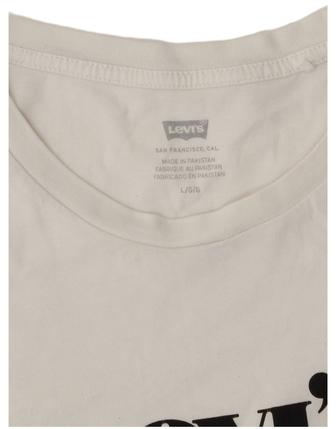 Levi's Womens Graphic T-Shirt Top UK 16 Large White