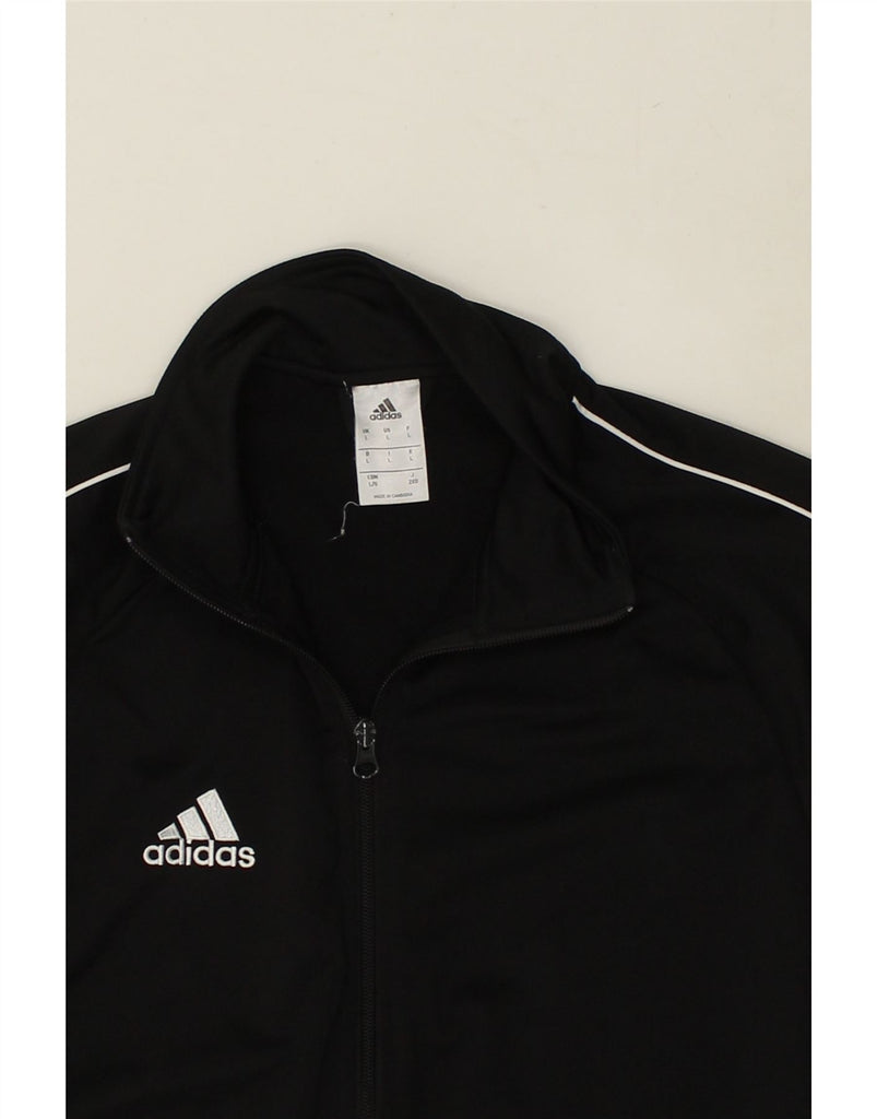 ADIDAS Mens Tracksuit Top Jacket Large Black Polyester | Vintage Adidas | Thrift | Second-Hand Adidas | Used Clothing | Messina Hembry 