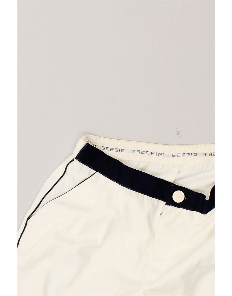 SERGIO TACCHINI Womens Chino Shorts W26 Small Off White Cotton Vintage Sergio Tacchini and Second-Hand Sergio Tacchini from Messina Hembry 