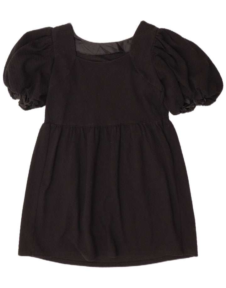 Topshop Womens Mini Basic Dress UK 12 Medium Black Polyester