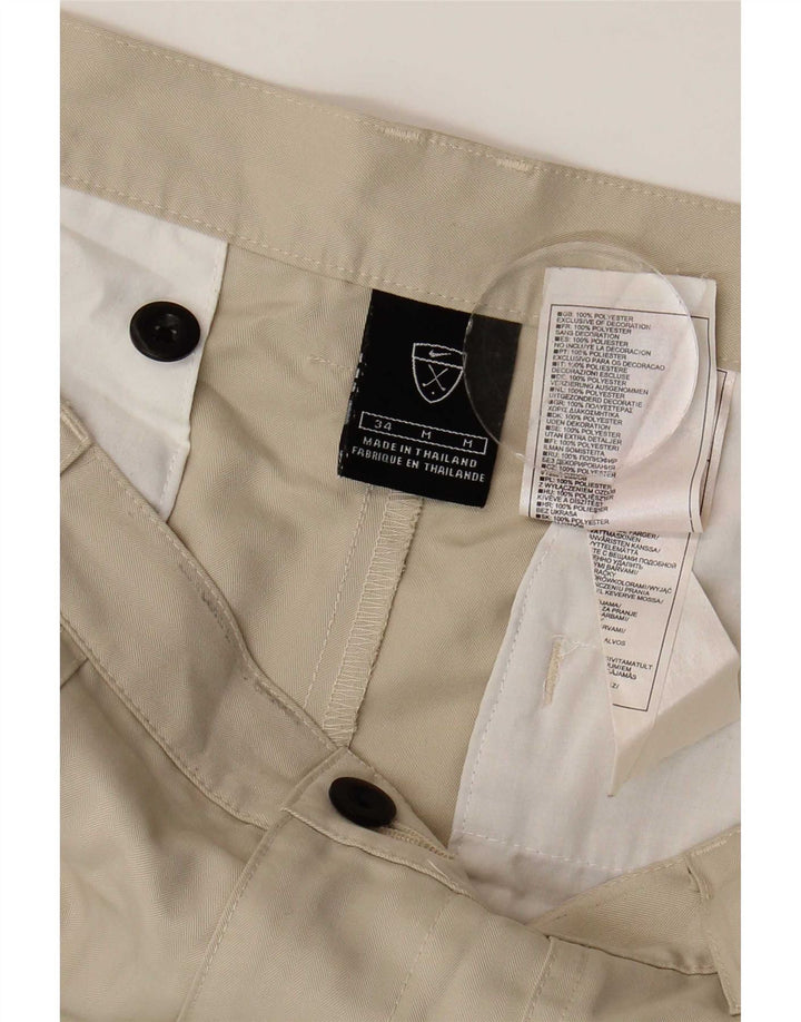 Nike Mens Chino Shorts W34 Large Beige Polyester