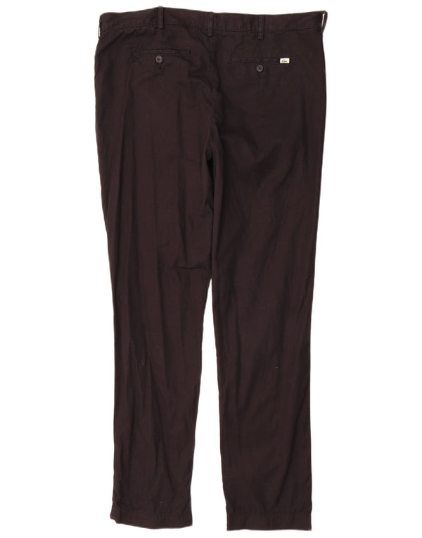 Lacoste Mens Slim Chino Trousers Size 48 XL W38 L34 Black Cotton