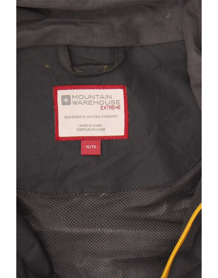 Mountain Warehouse Mens Hooded Windbreaker Jacket UK 42 XL Grey Polyester