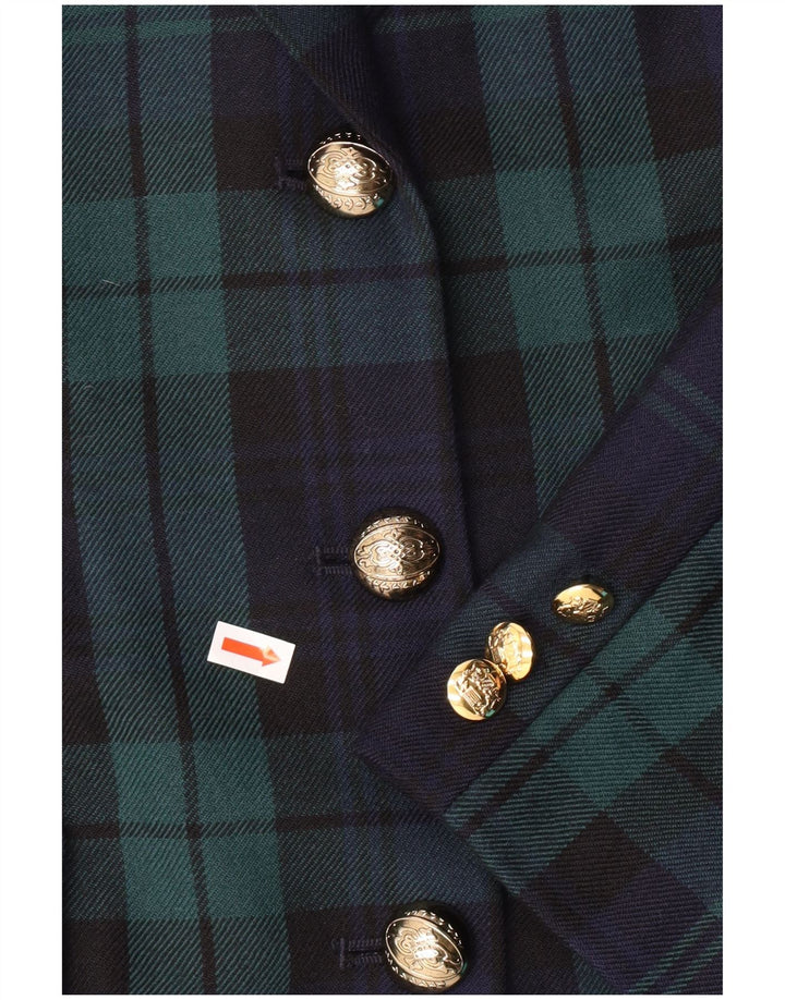 LUISA SPAGNOLI Womens Blazer Jacket IT 46 Large Green Plaid Classic