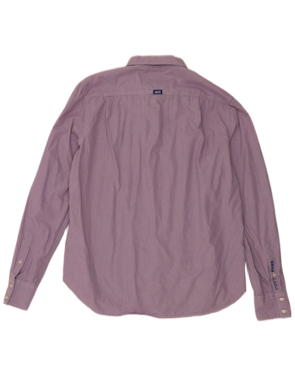 Superdry Mens Shirt 2XL Purple Check Cotton