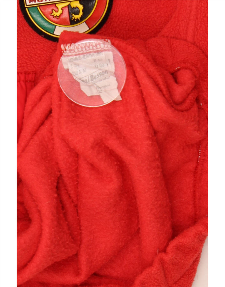 Anzi Besson Mens Loose Fit Graphic Fleece Jumper IT 50 Medium Red