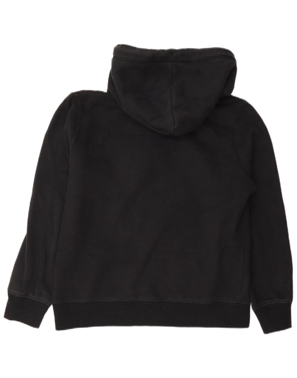 Superdry Womens Regular Fit Hoodie Jumper UK 12 Medium Black Cotton