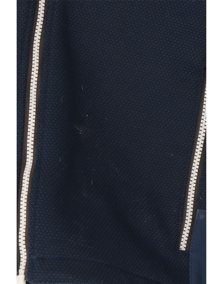 CMP Mens Zip Hoodie Sweater IT 52 Large Navy Blue Colourblock Polyester Vintage CMP and Second-Hand CMP from Messina Hembry 