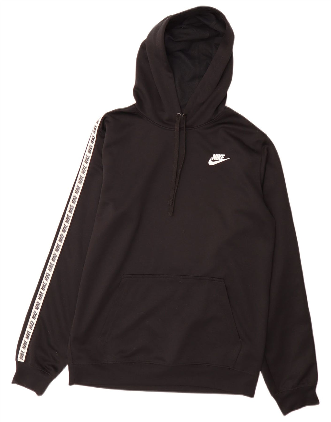 Nike Mens Graphic Hoodie Jumper Small Black Polyester