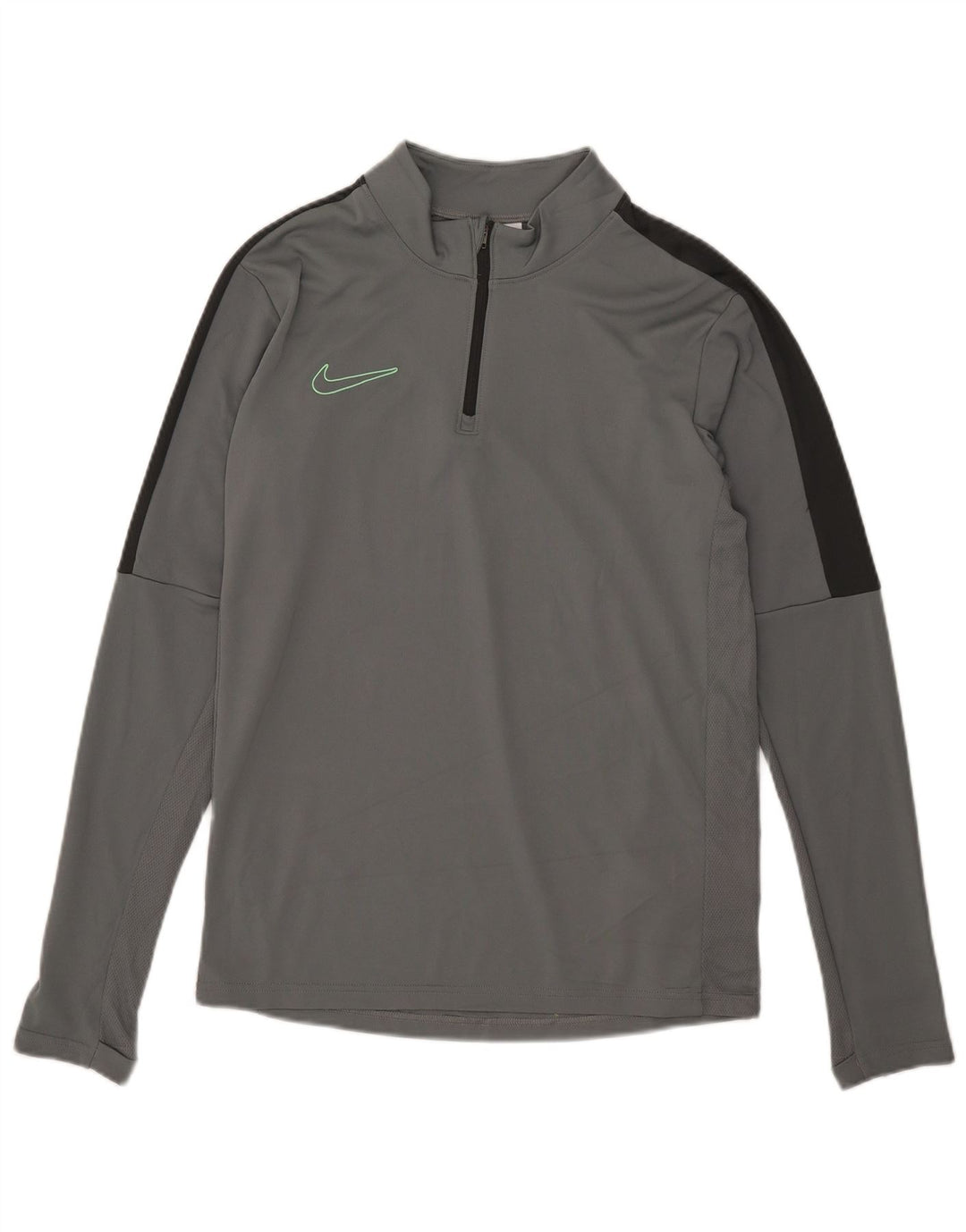 Nike Mens Dri Fit Zip Neck Pullover Tracksuit Top Small Grey Colourblock