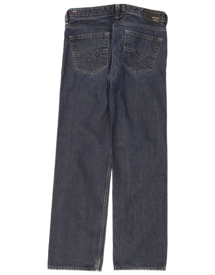 Diesel Mens Larkee Regular Straight Jeans W33 L32 Navy Blue Cotton