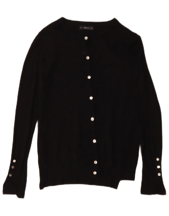 Zara Womens Cardigan Sweater UK 10 Small Black