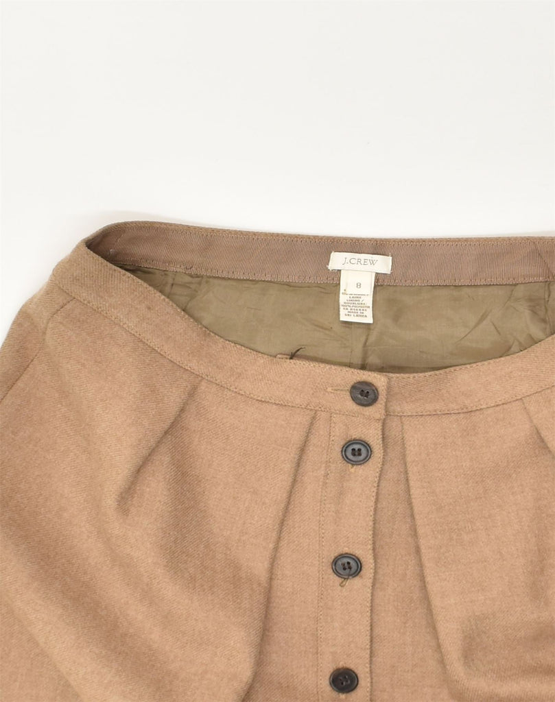 J. CREW Womens A-Line Skirt US 8 Medium W30 Brown Wool | Vintage J. Crew | Thrift | Second-Hand J. Crew | Used Clothing | Messina Hembry 