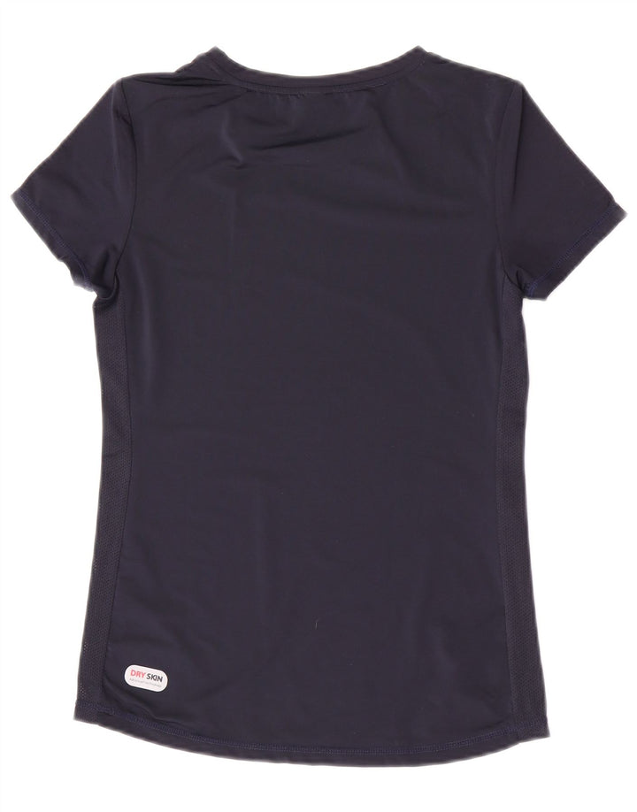 Arena Womens Graphic T-Shirt Top UK 10 Small Navy Blue Polyester