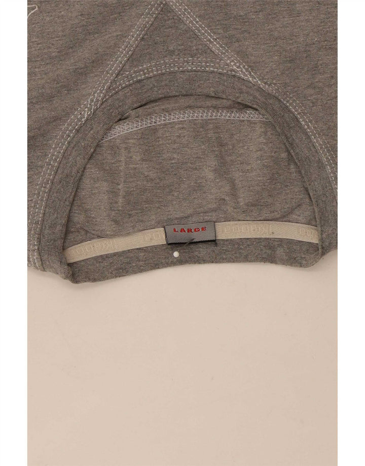 Kappa Mens T-Shirt Top Large Grey Flecked