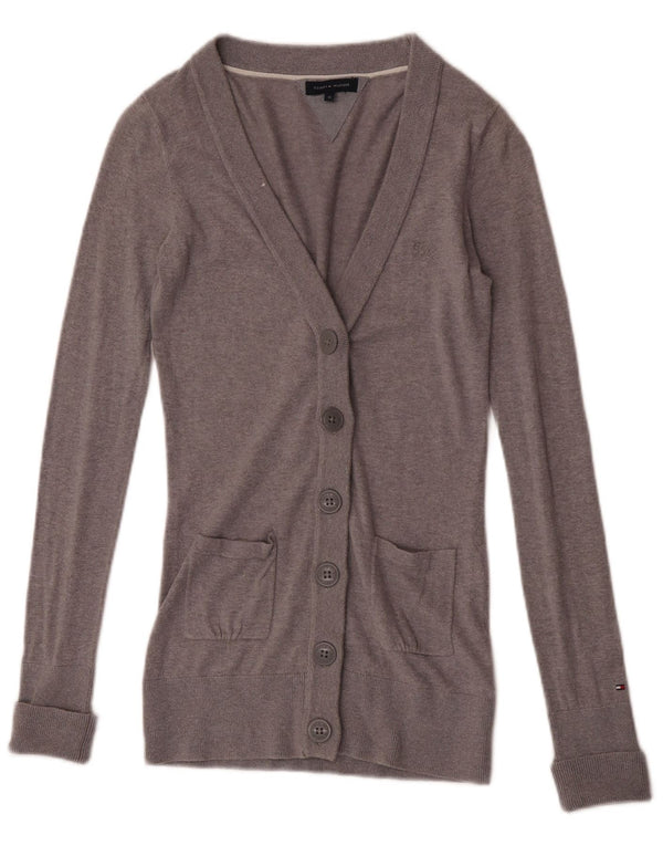 Tommy Hilfiger Girls Cardigan Sweater 15-16 Years Grey Cotton
