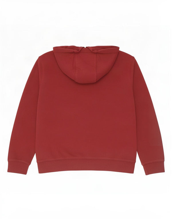 Nike Mens Hoodie Jumper Large Burgundy Cotton