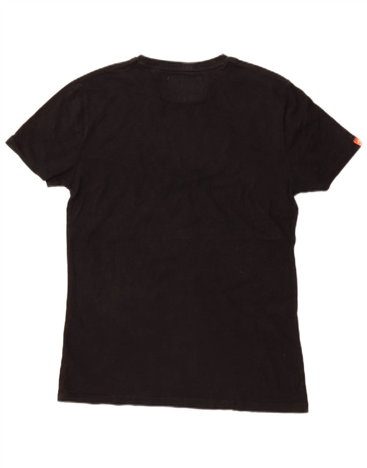 SUPERDRY Mens T-Shirt Top Small Black Cotton