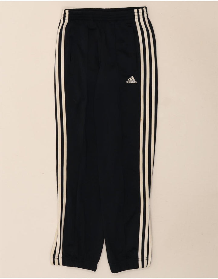 Adidas Boys Tracksuit Trousers Joggers 9-10 Years Navy Blue Polyester