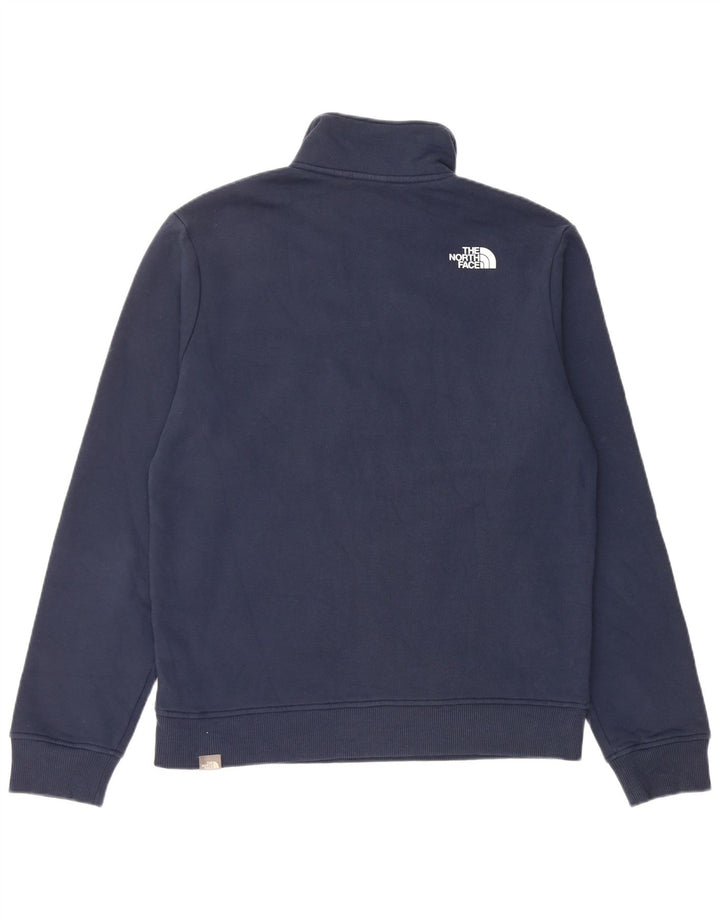 THE NORTH FACE Mens Graphic Sweatshirt Jumper Medium Navy Blue Colourblock