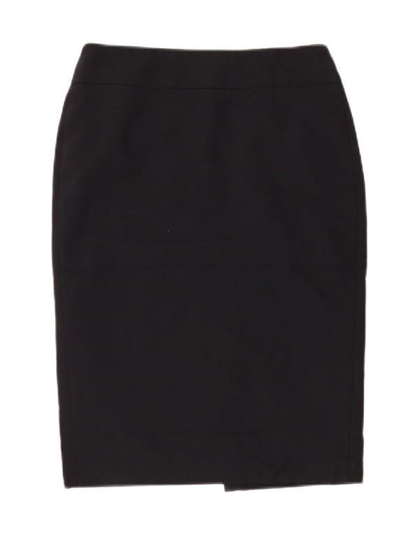 Marks & Spencer Womens Pencil Skirt UK 10 Small W28  Navy Blue Polyester