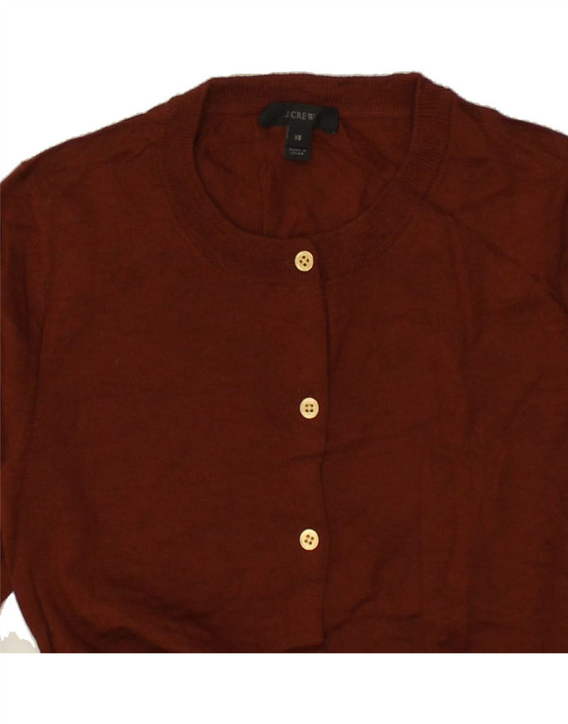 J. CREW Womens Cardigan Sweater UK 6 XS Brown Wool | Vintage J. Crew | Thrift | Second-Hand J. Crew | Used Clothing | Messina Hembry 