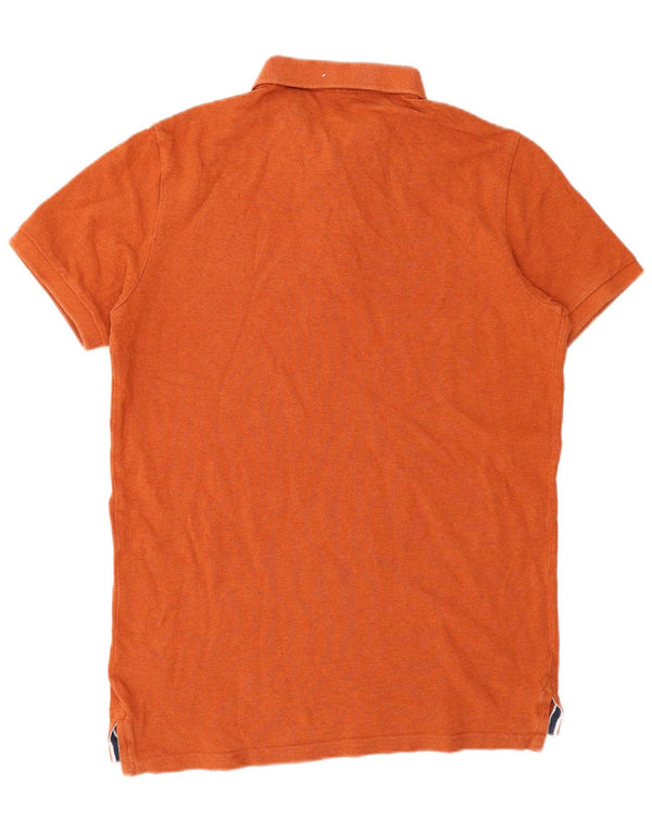 Superdry Mens Graphic Polo Shirt Medium Orange Cotton