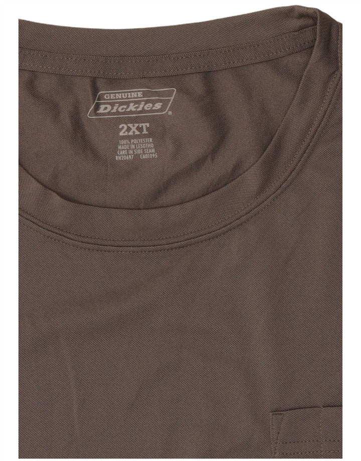 Dickies Mens Tall T-Shirt Top 2XL Grey Polyester