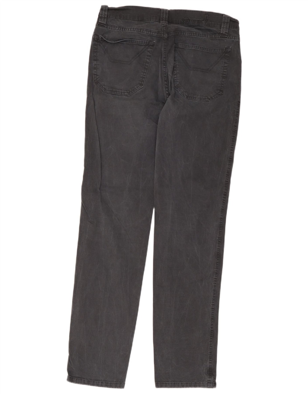 Jeckerson Mens Straight Jeans W34 L33 Grey Cotton