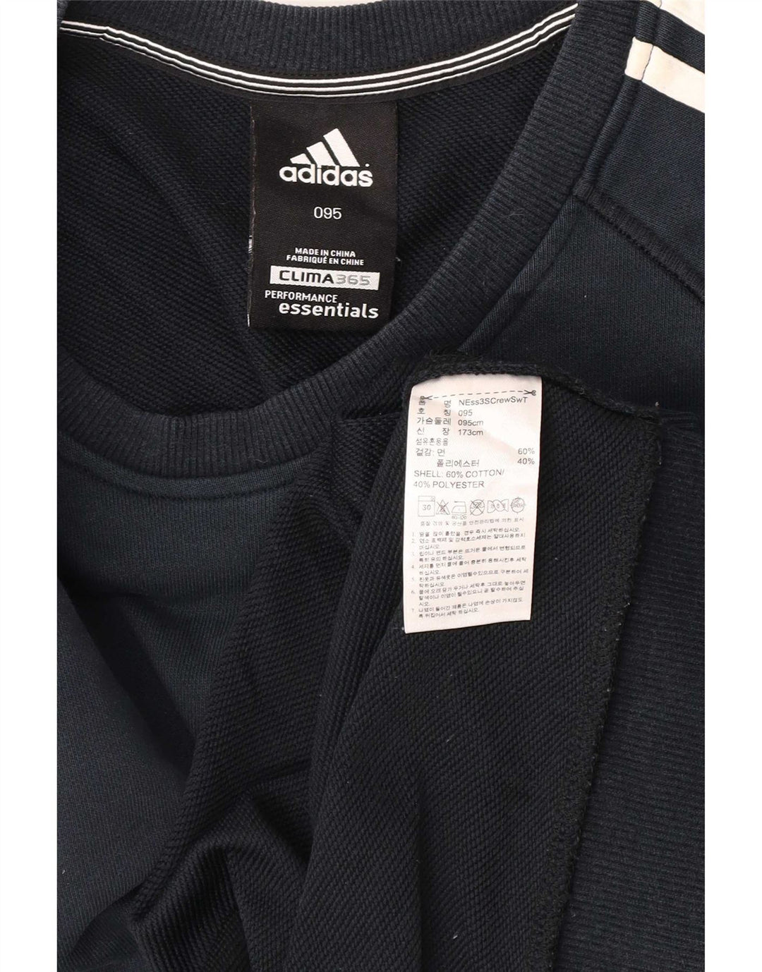 Adidas Mens Clima 365 Sweatshirt Jumper Small Navy Blue Cotton