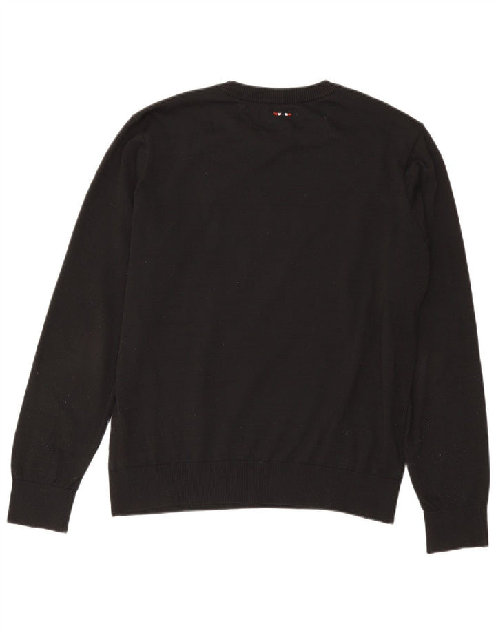 NAPAPIJRI Mens Graphic Sweatshirt Jumper Medium Black Polyester