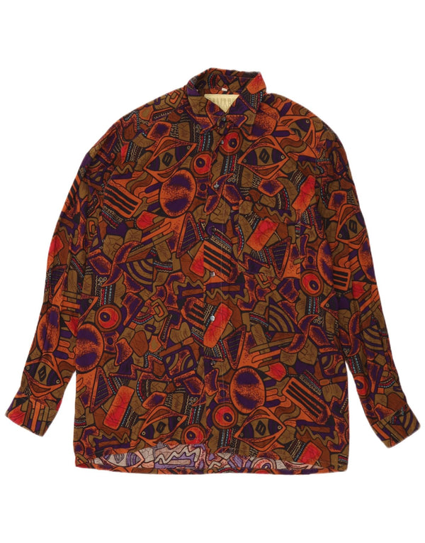 Camargue Mens Abstract Pattern Shirt Size 39/40 Medium Multicoloured