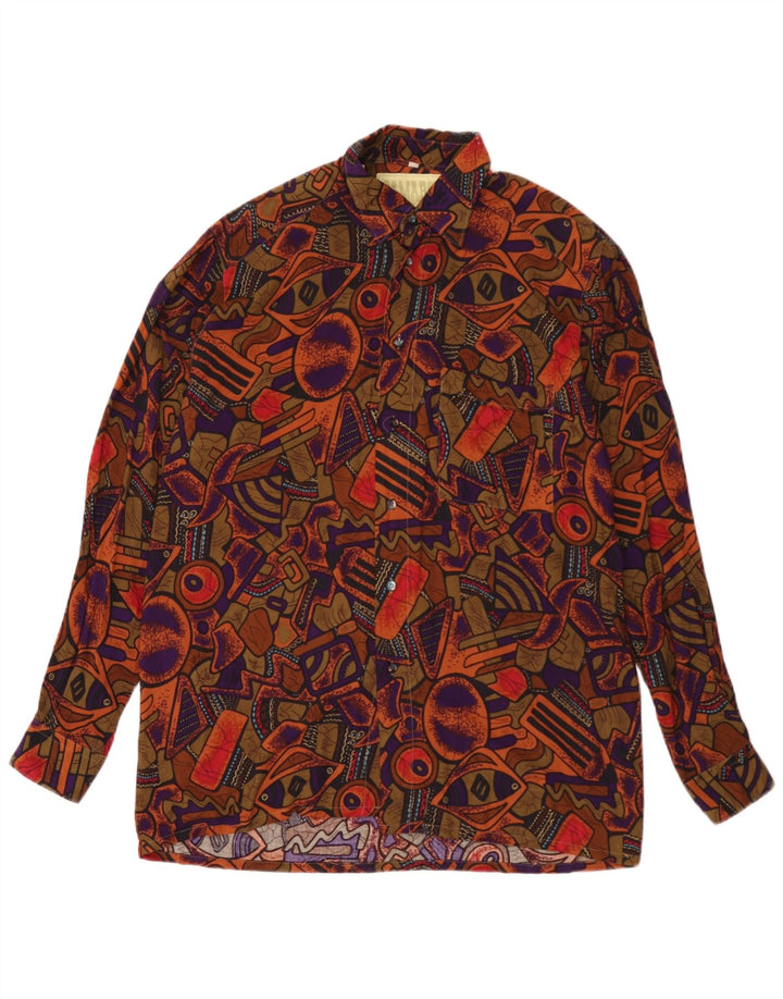 Camargue Mens Abstract Pattern Shirt Size 39/40 Medium Multicoloured