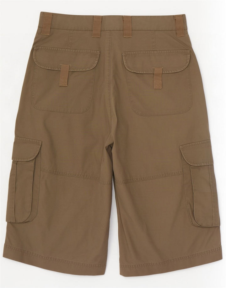 Zara Mens Cargo Shorts EU 38 Small W30 Khaki Cotton