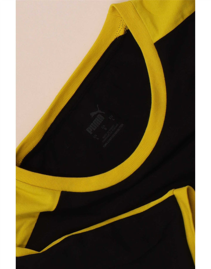 Puma Mens BVB Dortmund T-Shirt Top Large Black Colourblock